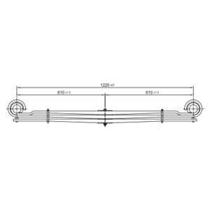 دست فنر پارابولیک اکسل عقب Land Rover/IVECO Massif