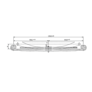 دست فنر پارابولیک اکسل عقب Mercedes Benz 1422/1424