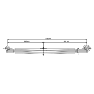 دست فنر پارابولیک چرخ جلو Volvo F10/ F12/ F16