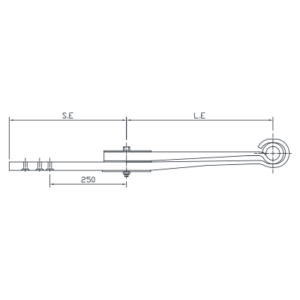 Traily Spring Set (2Type) BPW Straight Double Leaf