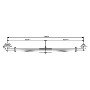 Front Axle Parabolic Spring Set DongFeng KT420/DFL4181А