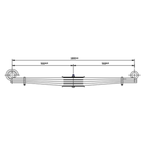دست فنر پارابولیک اکسل عقب DongFeng KT420/DFL4181А
