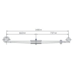 Front Axle Parabolic Spring Set Freightliner FLA/FLB/COE/LCF