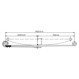 Front Axle Parabolic Spring Set Freightliner FLC-Series
