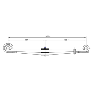 Front Axle Parabolic Spring Set Freightliner