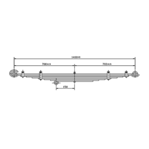 Front Axle Spring Set Shanxi Dayun - CGC1048 4x2