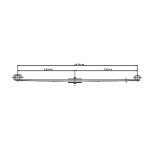 Front Axle Parabolic Spring Set International/Navistar 8200