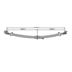 Front Axle Parabolic Spring Set MAN 19.422 - MAN TGA.410