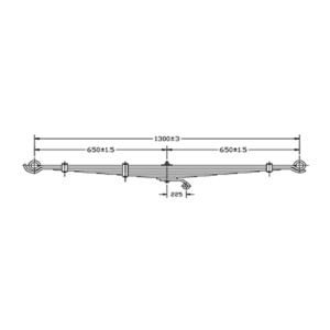 Front Left Axle Spring Set Navistar CityStar- (JAC) Shuailing W-series