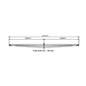 دست فنر پارابولیک اکسل عقب  (helper) FAW J6 4180