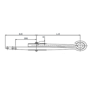 Traily Spring Set BPW Straight double leaf