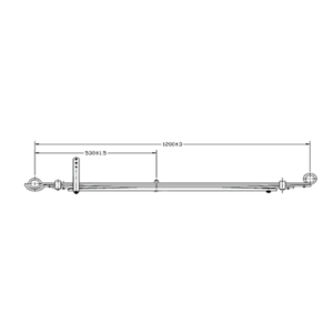Rear Axle Parabolic Spring Set Foton View G9/ TransVan/ Colombus, Toyota Hiace