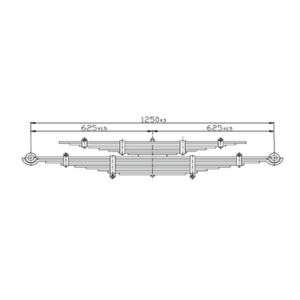 Rear Axle Spring Set Foton Forland L5 Cargo, Bahman Motor Force